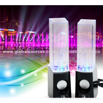 Portable dancing water speaker